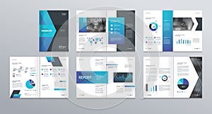 Design vector template layout for company profile ,annual report with cover, brochures, flyers, presentations, photo