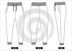 Design vector template pants collection for men