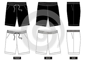 Design vector template shorts collection for men 05