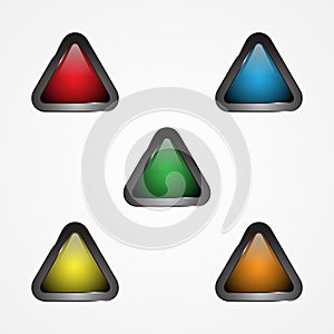 Design vector triangle button for web icon