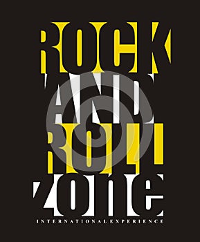 Design vector typography rock and roll