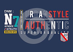 Design vector typography varsity urban style