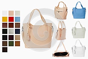 Design in the version of the catalog of women`s handbags