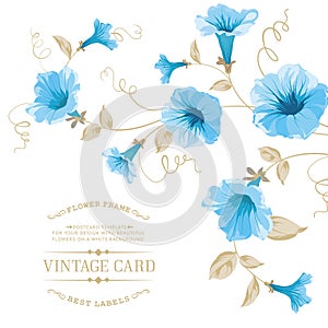 Design of vintage floral card. photo