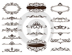 Design vintage ornaments borders, frames, corners