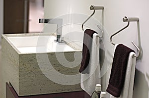 Design washbasin and towels