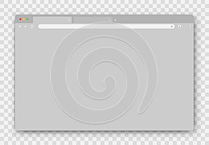 The design of the web browser window in gray on a transparent background.