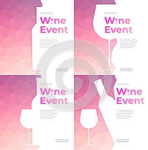 Design for wine event vector colorful background