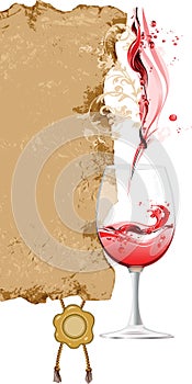 Design for wine list.