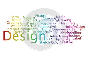 Design word cloud collage.