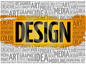 DESIGN word cloud, creative concept