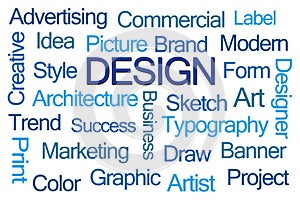 Design Word Cloud on White Background