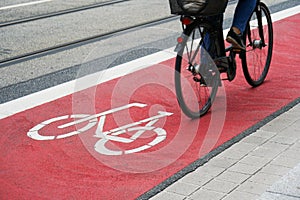 Designated bike lane or cycle highway