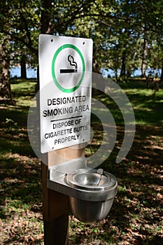 Designated smoking area