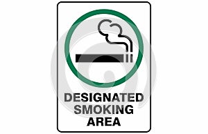 Designated Smoking Area Symbol Sign Vector