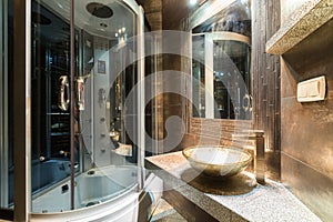 Designer bathroom in contemporary house