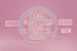 Designer data process development data prototype interface flow chart smartphone application, smartphone mockup creat user