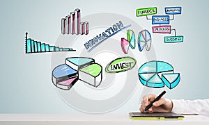 Designer draw infographs