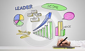 Designer draw infographs