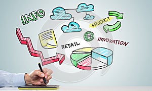 Designer draw infographs