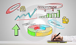 Designer draw infographs