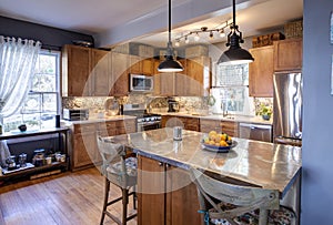 Designer eclectic style kitchen