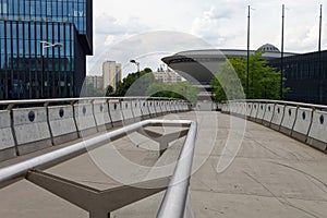 Designer footbridge between Spodek and NOSPR