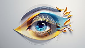 designer logo for beauty industry eyebrows eyelashes.