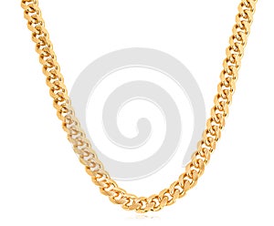 Designer thick gold curb link chain for men