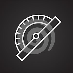 Designer tool line icon on black background for graphic and web design, Modern simple vector sign. Internet concept. Trendy symbol