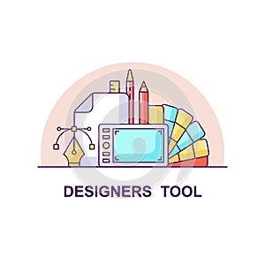 Designer tools creative UI concept icon