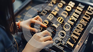 Designer using AI to automate the creation