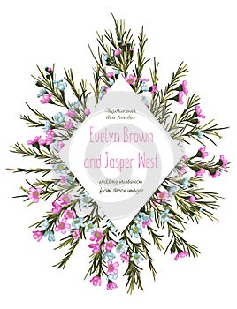 Designer watercolor floral greeting card, wedding invitation, ba