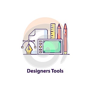 Designers tools creative UI concept icon