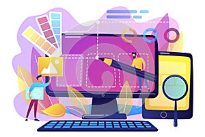 Web design development concept vector illustration