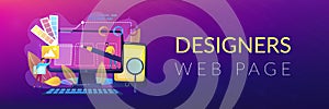 Web design development header or footer banner