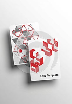 The designs utilize bold, angular shapes, creating a modern,