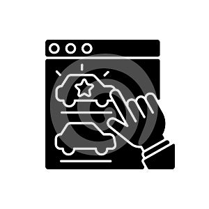 Desirable black glyph icon