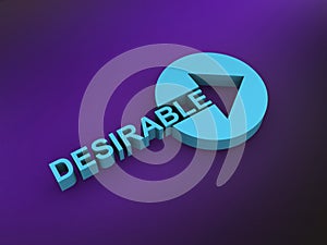 desirable word on purple photo