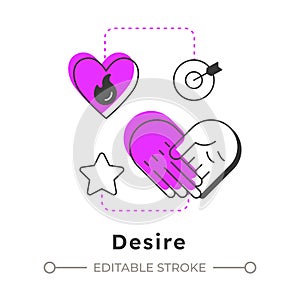 Desire modern linear concept icon