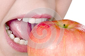 Desire to eat an apple photo