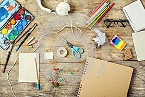 Desk of an artist