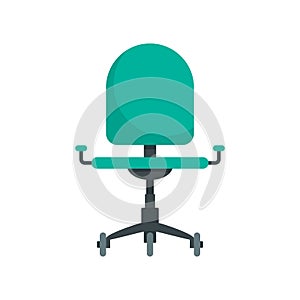Desk chair icon, flat style