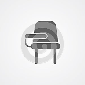 Desk chair vector icon sign symbol