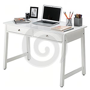 Desk isolated on white background