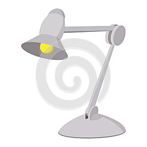 Desk lamp cartoon icon