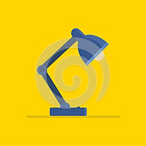 Desk lamp icon, the lamp brightened the room, vector, illustration