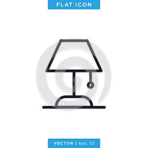 Desk Lamp Icon Vector Design Template