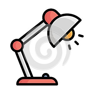Desk lamp, desk light Vector icon which can easily modify