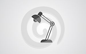 Desk lamp vector icon sign symbol